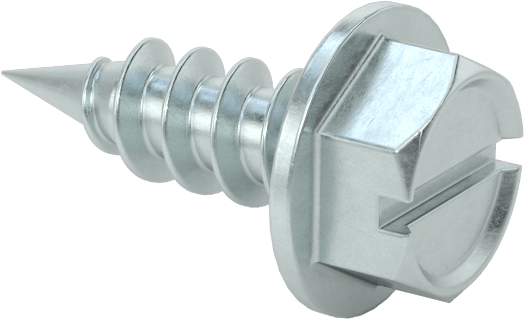 Sac Metal için Flanşlı Delme Vidaları, Çinko Kaplı Çelik, Numara 8 Boyut, 1/2" Uzunluk