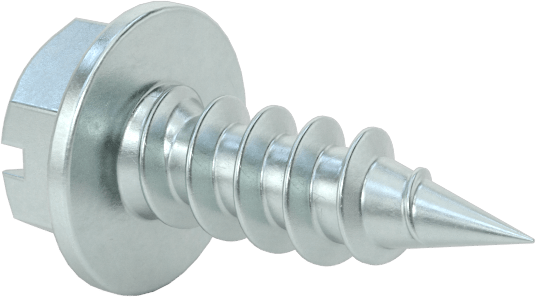 Sac Metal için Flanşlı Delme Vidaları, Çinko Kaplı Çelik, Numara 8 Boyut, 1/2" Uzunluk