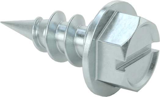 Sac Metal için Flanşlı Delme Vidaları, Çinko Kaplı Çelik, 10 Numaralı Boyut, 1/2" Uzunluk, 1/4" Baş Genişliği