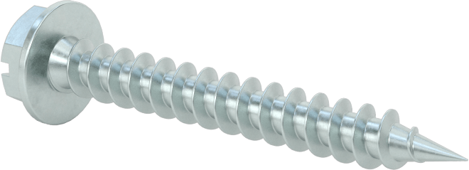 Sac Metal için Flanşlı Delme Vidaları, Çinko Kaplı Çelik, 10 Numaralı Boyut, 1-1/2" Uzunluk