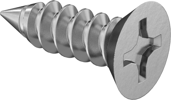 Sac Metal için Phillips Düz Başlı Vidalar, Süper Korozyona Dayanıklı 316 Paslanmaz Çelik, 4 Numara Boyut, 3/8" Uzunluk