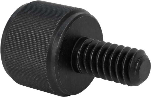 Çelik Tırtıllı Başlı Parmak Vidası, Yüksek Profil, 1/4"-20 Diş Boyutu, 1/2" Uzunluk