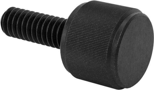 Çelik Tırtıllı Başlı Parmak Vidası, Yüksek Profil, 1/4"-20 Diş Boyutu, 3/4" Uzunluk