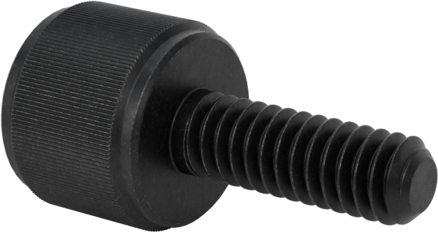 Çelik Tırtıllı Başlı Parmak Vidası, Yüksek Profil, 1/4"-20 Diş Boyutu, 3/4" Uzunluk