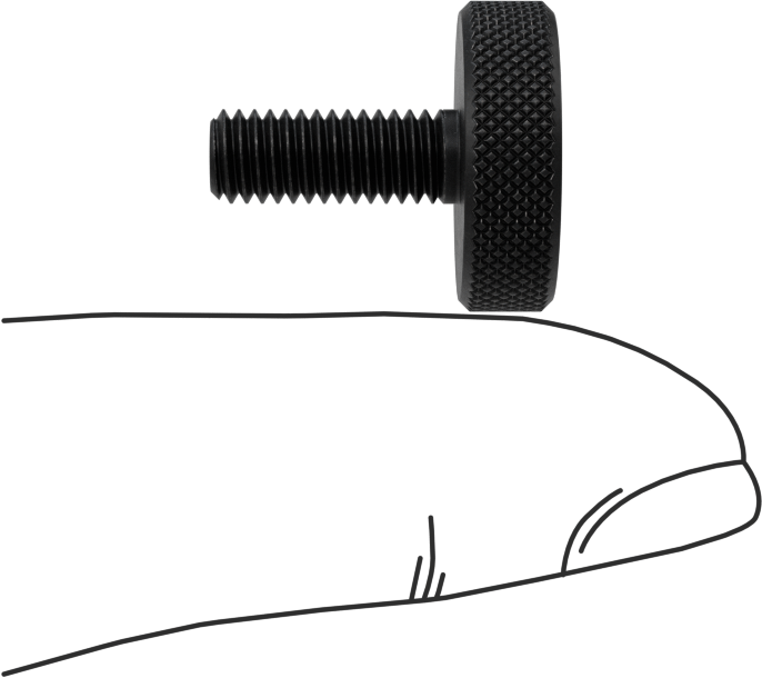 Çelik Tırtıllı Başlı Parmak Vidası, Düşük Profilli, 10-32 Diş Boyutu, 1/2" Uzunluk