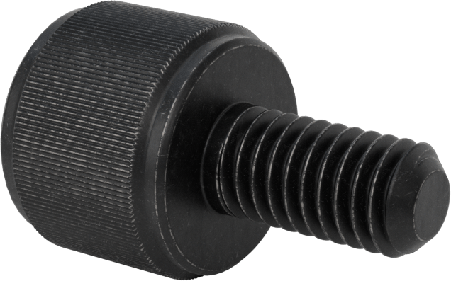 Çelik Tırtıllı Başlı Parmak Vidası, Yüksek Profil, 3/8"-16 Diş Boyutu, 3/4" Uzunluk