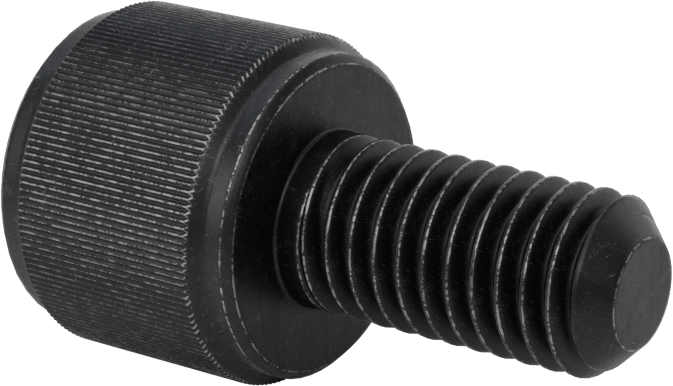 Çelik Tırtıllı Başlı Parmak Vidası, Yüksek Profil, 1/2"-13 Diş Boyutu, 1" Uzunluk