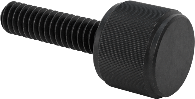 Çelik Tırtıllı Başlı Parmak Vidası, Yüksek Profil, 1/4"-20 Diş Boyutu, 1" Uzunluk