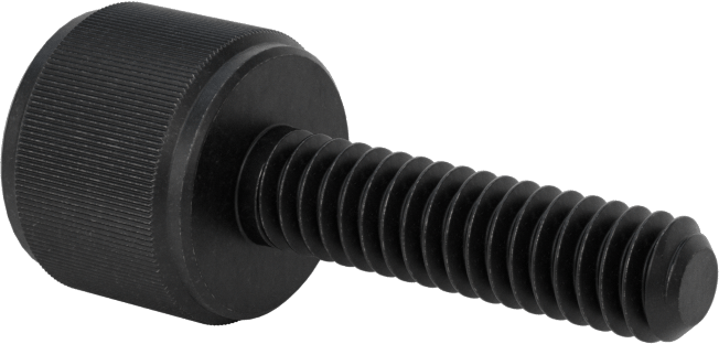 Çelik Tırtıllı Başlı Parmak Vidası, Yüksek Profil, 1/4"-20 Diş Boyutu, 1" Uzunluk