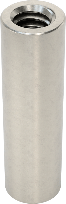 Yuvarlak Kaplin Somunu, 18-8 Paslanmaz Çelik, 1/4"-20 Diş Boyutu, 1-1/4" Uzunluk