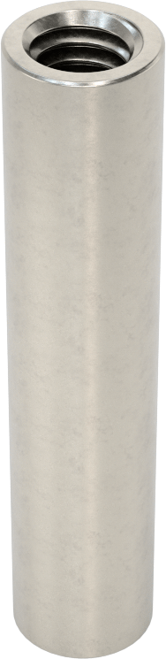 Yuvarlak Kaplin Somunu, 18-8 Paslanmaz Çelik, 5/16"-18 Diş Boyutu, 2" Uzunluk