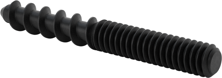 Çelik Ahşap Vida Dişli Saplama, Siyah Oksit, 1/4“ Vida x 1/4”-20 Saplama, 2" Uzunluk