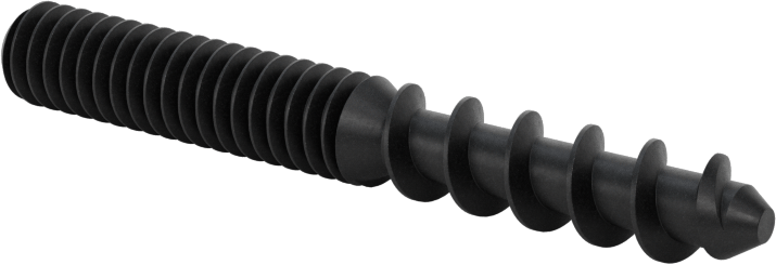 Çelik Ahşap Vida Dişli Saplama, Siyah Oksit, 1/4“ Vida x 1/4”-20 Saplama, 2" Uzunluk