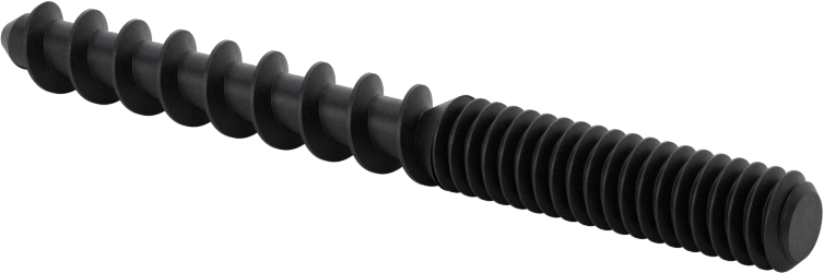 Çelik Ahşap Vida Dişli Saplama, Siyah Oksit, 1/4“ Vida x 1/4”-20 Saplama, 2-1/2" Uzunluk