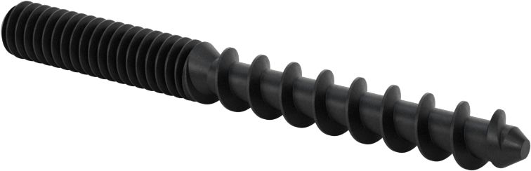 Çelik Ahşap Vida Dişli Saplama, Siyah Oksit, 1/4“ Vida x 1/4”-20 Saplama, 2-1/2" Uzunluk