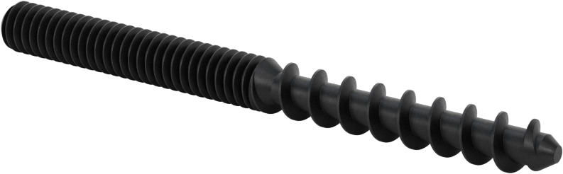Çelik Ahşap Vida Dişli Saplama, Siyah Oksit, 1/4“ Vida x 1/4”-20 Saplama, 3" Uzunluk
