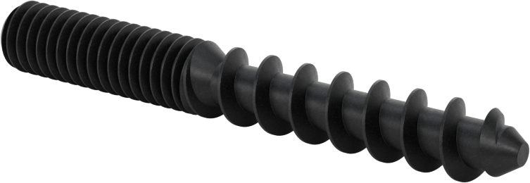 Çelik Ahşap Vida Dişli Saplama, Siyah Oksit, 5/16“ Vida x 5/16”-18 Saplama, 2-1/2" Uzunluk