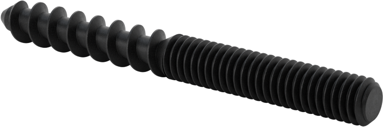 Çelik Ahşap Vida Dişli Saplama, Siyah Oksit, 5/16“ Vida x 5/16”-18 Saplama, 3" Uzunluk