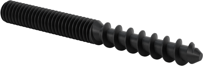 Çelik Ahşap Vida Dişli Saplama, Siyah Oksit, 5/16“ Vida x 5/16”-18 Saplama, 3" Uzunluk