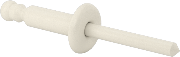 Plastik Kör Perçinler, Naylon Mandrel ile, 0,157" Çap, 0,197“-0,354” Kalınlık için