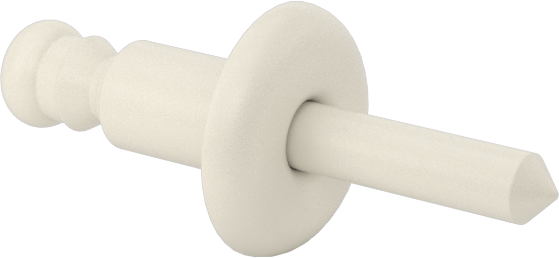 Plastik Kör Perçinler, Naylon Mandrel ile, 0,197" Çap, 0,02“-0,197” Kalınlık