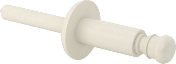 Plastik Kör Perçinler, Naylon Mandrel ile, 0,197" Çap, 0,197“-0,354” Kalınlık için