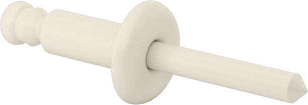 Plastik Kör Perçinler, Naylon Mandrel ile, 0,197" Çap, 0,197“-0,354” Kalınlık için