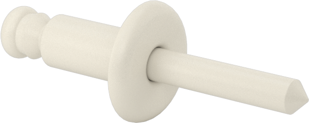Plastik Kör Perçinler, Naylon Mandrel ile, 0,236" Çap, 0,197“-0,354” Kalınlık için