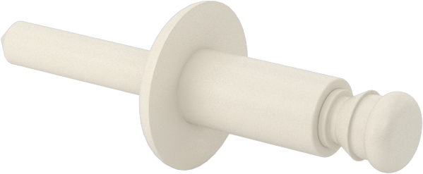 Plastik Kör Perçinler, Naylon Mandrel ile, 0,236" Çap, 0,197“-0,354” Kalınlık için