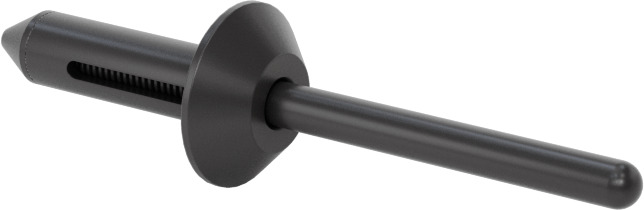 Plastik Kör Perçinler, Asetal Mandrel ile, 0,195" Çap, 0,059“-0,177” Kalınlık için