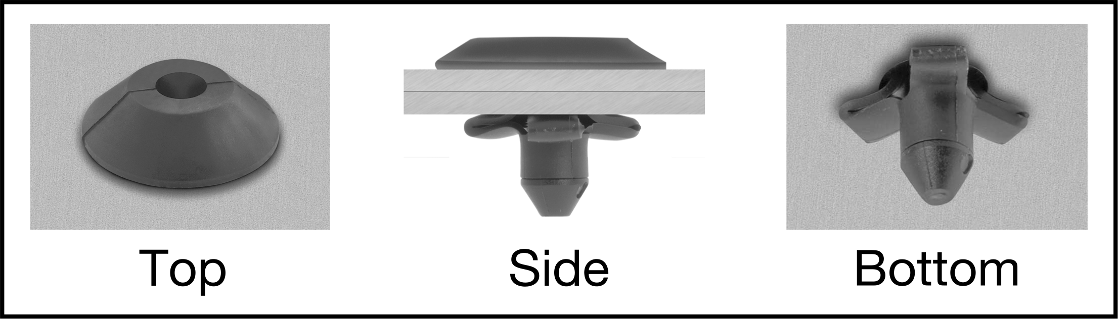 Rivet with Acetal Mandrel Installed