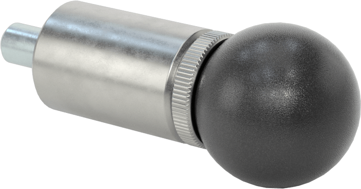 Çelik Kaynaklı Geri Çekilebilir Yaylı Piston, Küresel Tutamak, 1,5 inç Uzunluk, 0,375 inç Çap x 0,625 inç Uzun Burun