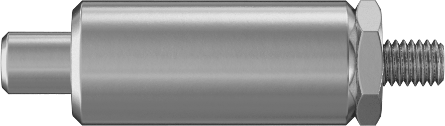 Çelik Kaynaklı Geri Çekilebilir Yaylı Piston, Ek Tutamak, 2,25 inç Uzunluk, 0,5“ Çap x 0,563” Uzun Burun