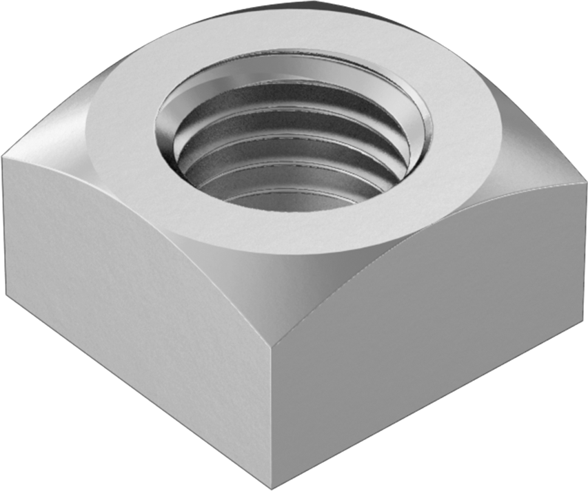 18-8 Paslanmaz Çelik Kare Somunlar, M16 x 2 mm Diş