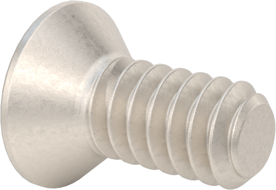 Titanyum Phillips Düz Başlı Vida, 4-40 Diş Boyutu, 1/4" Uzunluk