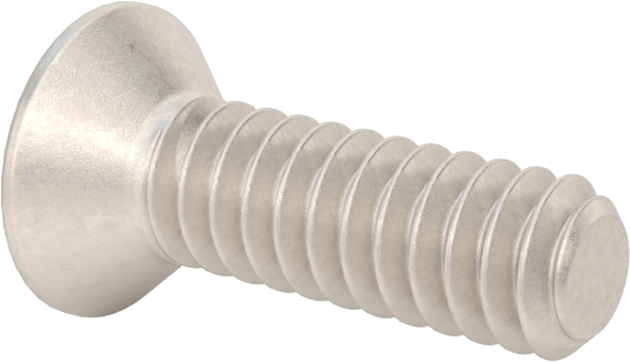 Titanyum Phillips Düz Başlı Vida, 4-40 Diş Boyutu, 3/8" Uzunluk