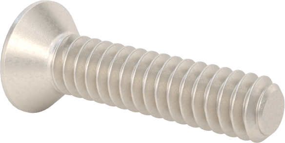 Titanyum Phillips Düz Başlı Vida, 4-40 Diş Boyutu, 1/2" Uzunluk