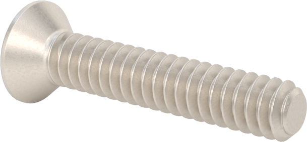 Titanyum Phillips Düz Başlı Vida, 6-32 Diş Boyutu, 3/4" Uzunluk