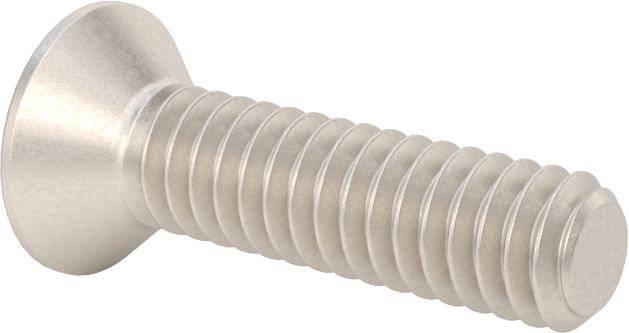 Titanyum Phillips Düz Başlı Vida, 1/4"-20 Diş Boyutu, 1" Uzunluk
