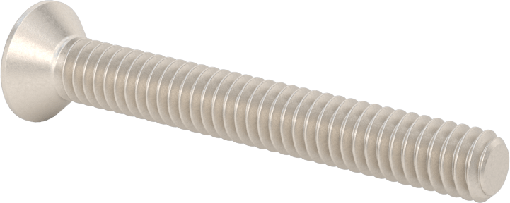 Titanyum Phillips Düz Başlı Vida, 1/4"-20 Diş Boyutu, 2" Uzunluk
