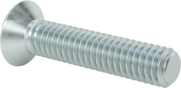 Çinko Kaplı Çelik Torx Düz Başlı Vidalar, M2,5 x 0,45 mm Diş Boyutu, 12 mm Uzunluk