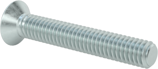 Çinko Kaplı Çelik Torx Düz Başlı Vidalar, M2,5 x 0,45 mm Diş Boyutu, 16 mm Uzunluk