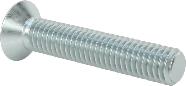 Çinko Kaplı Çelik Torx Düz Başlı Vidalar, M3 x 0,5 mm Diş Boyutu, 16 mm Uzunluk