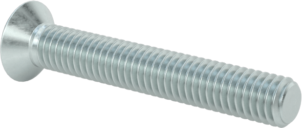 Çinko Kaplı Çelik Torx Düz Başlı Vidalar, M3 x 0,5 mm Diş Boyutu, 20 mm Uzunluk