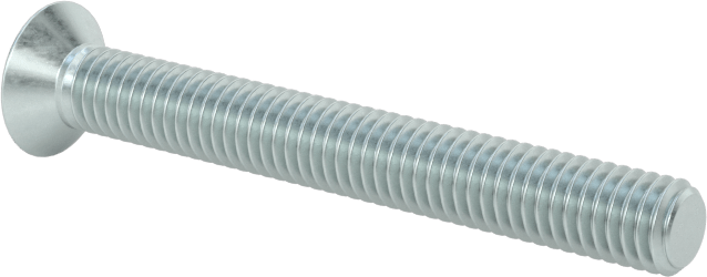 Çinko Kaplı Çelik Torx Düz Başlı Vidalar, M3 x 0,5 mm Diş Boyutu, 25 mm Uzunluk