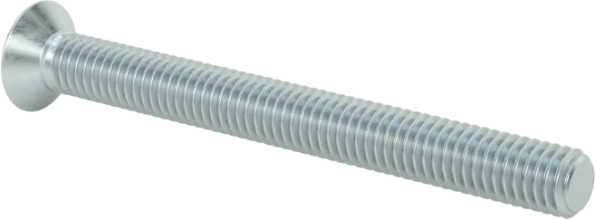 Çinko Kaplı Çelik Torx Düz Başlı Vidalar, M3 x 0,5 mm Diş Boyutu, 30 mm Uzunluk