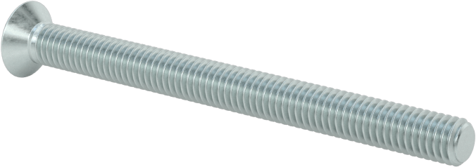 Çinko Kaplı Çelik Torx Düz Başlı Vidalar, M3 x 0,5 mm Diş Boyutu, 35 mm Uzunluk