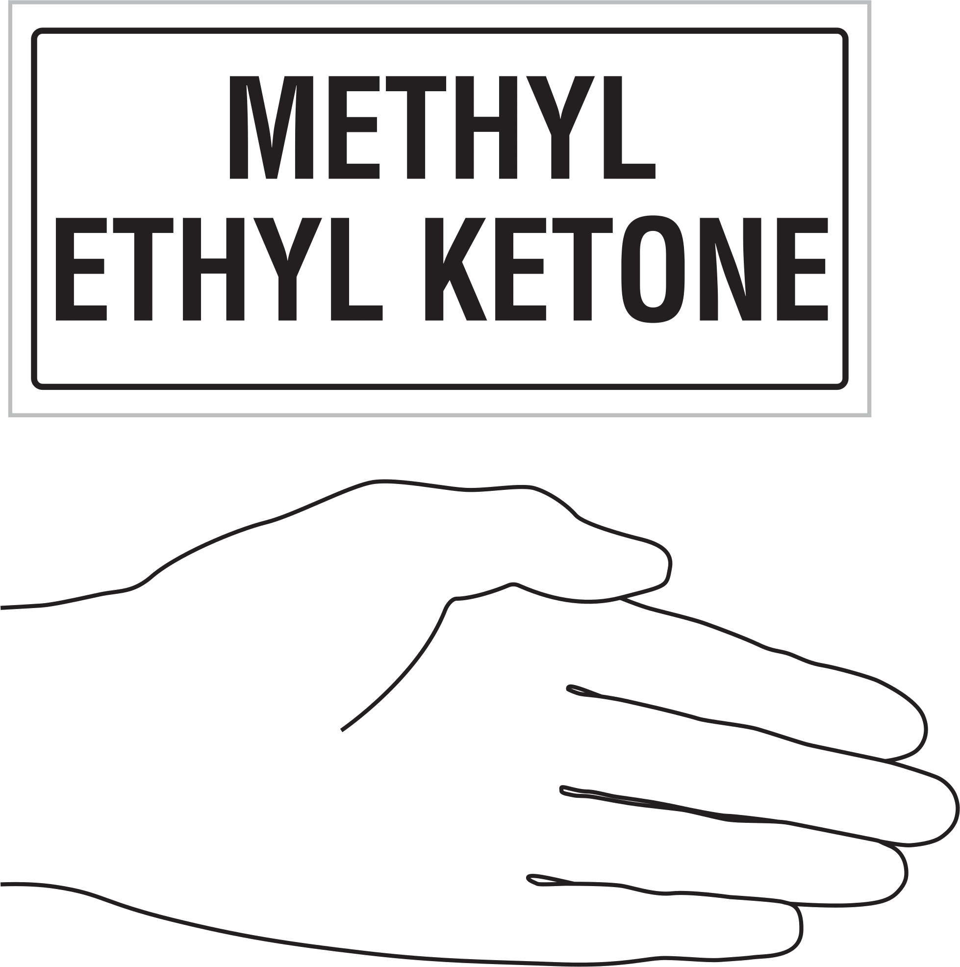 Sıvı ve Gaz Depolama Etiketi, Metil Etil Keton Mesajlı, 3“ Yükseklik x 7” Genişlik