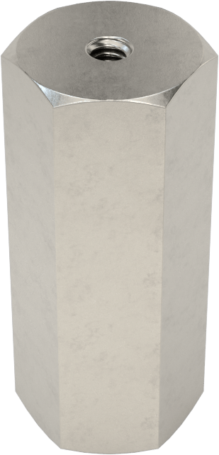 18-8 Paslanmaz Çelik Bağlantı Somunu, Ekstra Uzun, 0-80 Diş Boyutu, 5/8" Uzunluk