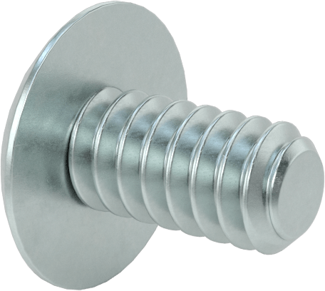 Çelik Ekstra Geniş Bombe Başlı Oluklu Vidalar, Çelik, 6-32 Diş Boyutu, 1/4" Uzunluk